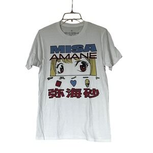 Death Note Misa Amane Graphic T-Shirt Mens Medium White Ripple Junction Anime T